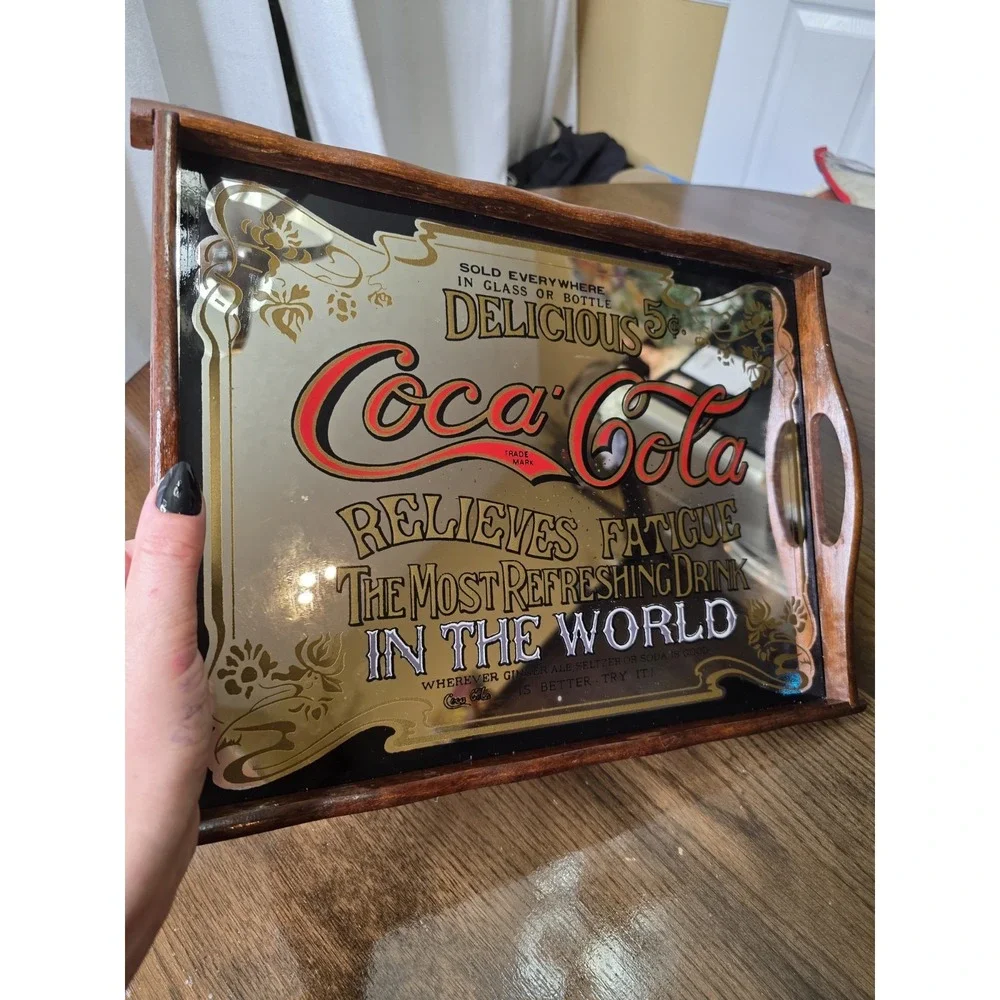 Vintage Coca-Cola‎ Mirror Serving Tray (H4) S#535